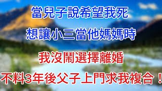 當兒子說希望我死，想讓小三當他媽媽時，我沒鬧選擇離婚，不料三年後父子上門求我複合！ #情感故事 #生活經驗  #為人處世  #老年生活#心聲新語