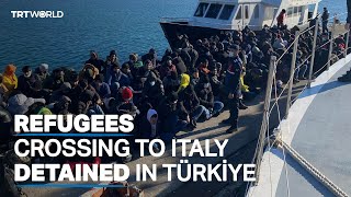 Refugees and human smugglers captured in Izmir, Türkiye