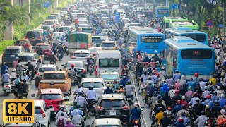 Driving Around The Most Crowded Street Of Hanoi Capital | Driving Downtown Hanoi 4K 8K