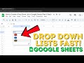 How to Create a Drop Down List in Google Sheets (Fast & Easy)