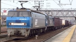 JR貨物 EF200-9+EF210-105 (1250レ) EF64-1037 (1653レ) 清洲駅 同時通過