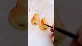 Let's Paint a Vintage Style Pear Branch with Watercolors