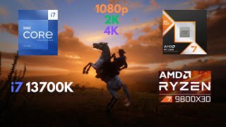 AMD RYZEN 7 9800X3D vs INTEL i7-13700K | Test in 7 Games | 1080p | 1440p | 4K | Ultra Benchmarks