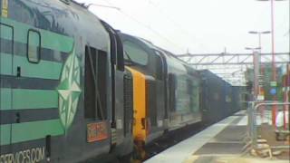 *RARE* 37601+37409 Haul Containers Southbound through Stafford on 23.07.2013 *RARE*