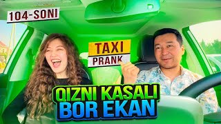 Taksi Prank 104-Soni🤩 Voydod😱Qizni kasali boshlansa to’xtatib bo’lmas ekanu🤣