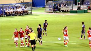 2012 U-20 女子ワールドカップ スイスvs日本 田中陽子選手のFK2連発