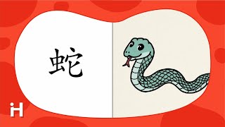 【蛇】的秘密 | 奇妙的漢字 | 卡通動畫 | 識字啟蒙 | 洪恩识字 | 中文啟蒙用洪恩 | Learn Chinese | Chinese Character