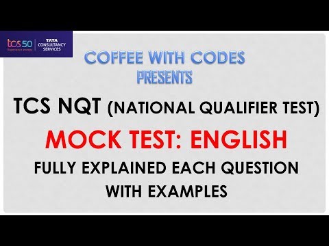 TCS NQT MOCK TEST: ENGLISH FULLY EXPLAINED WITH EXAMPLES | EVERYTHING ...