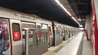 【即時回程影紅色理財既副頻道愛車】荃灣綫 M Train A187 A218 (C187) 下行往中環全程  (超強剎車鬼叫/已落左廣告)