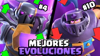 LAS 10 MEJORES EVOLUCIONES DE CLASH ROYALE🔥🥊♣️