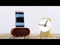 oktie wood phone stand with passive amplifier handmade wooden phone speaker