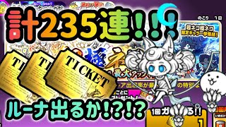 【超極ネコ祭2025】かつて無いほどの神引き！？レアチケ\u0026ネコ缶計235連！！！【にゃんこ大戦争】