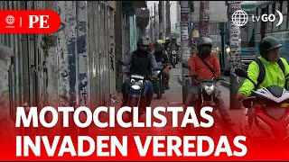 Motorcyclists invade sidewalks, putting pedestrians at risk | Primera Edición | News Peru