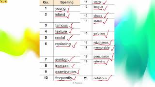 KS2 SATS Spelling 2024 Test Paper