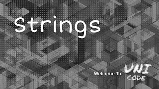 Strings || Starting with C++ || UniCode