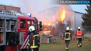 Schuurbrand Transportbaan Winschoten - 24 april 2012