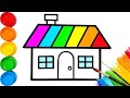 How to Draw a House for Kids and Toddlers Step by Step