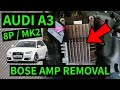 AUDI A3 8P - BOSE Amplifier Location & Removal How To Remove Amp 2004-2012