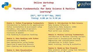 Session 3: Python Workshop - Data Science and Machine Learning I Exploratory Data Analyses I Pandas