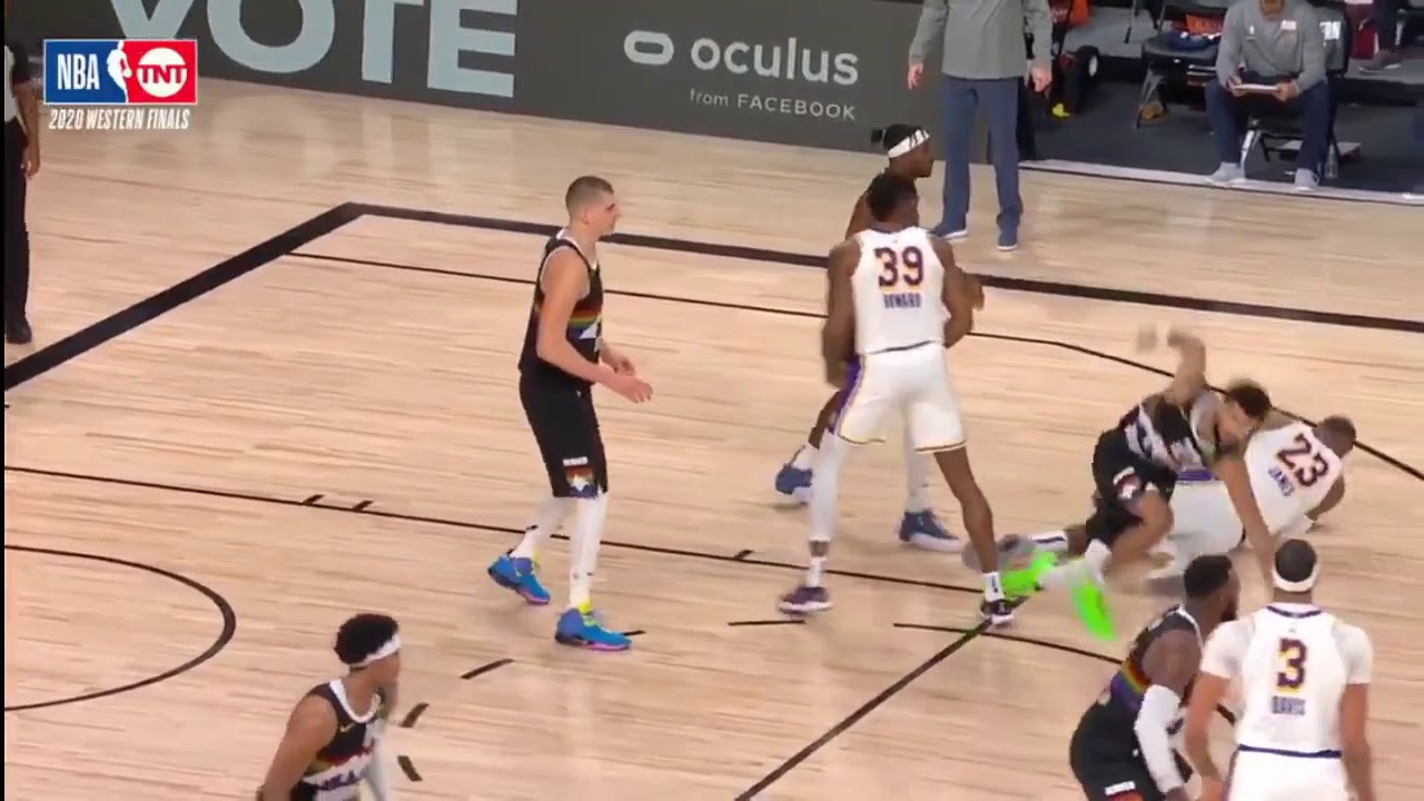 LeBron James FLOPS Off Jamal Murray Elbow To Draw Flagrant Foul In ...