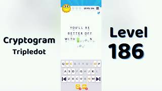 Cryptogram Tripledo Level 186 Solutions 🧩 | Logic Puzzle Game | Mini Boss