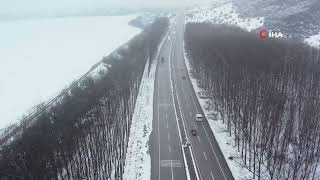 Tokat'ta görenleri hayran bırakan kış manzarası