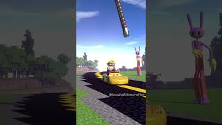 Mario and friends on Cars VS spinning Thor Hammer