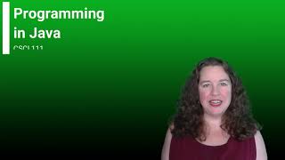 CSCI 111 - Java Programming - Introduction