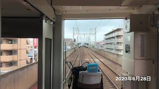 2020年6月28日　石津川駅→高石駅　南海本線　連読立体交差事業