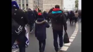 8000 Rangers fan in Leipzig 2017.01.14.