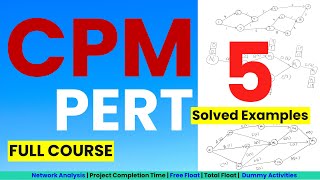 CPM - Critical Path Method  \u0026 PERT | Project Management Simplified | Solved Problems | Full Course