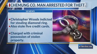 Man indicted for stealing $7K diamond ring, multiple credit cards