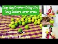 నిమ్మ 🍋 రసం సంవత్సరం పాటు ఎలా నిల్వ పెట్టుకోవాలి || How to Store Lemon Juice for One Year