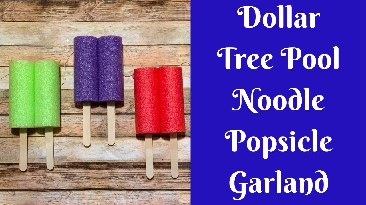 Everyday Crafting: Dollar Tree Pool Noodle Popsicle Garland - YouTube