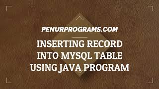 how to insert data(record) into mysql database table using java netbeans- MySQL JDBC Tutorial