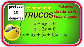 Discutir y Resolver sistemas de ecuaciones con parámetros 💥TRUCOS🔝 3X3 Teorema de Rouche ejercicios