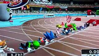 マリオ＆ソニック　北京オリンピック　マリオの100m走