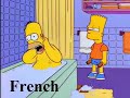 simpson 1H Bart Hits Homer With A Chair in 7 languages   YouTube