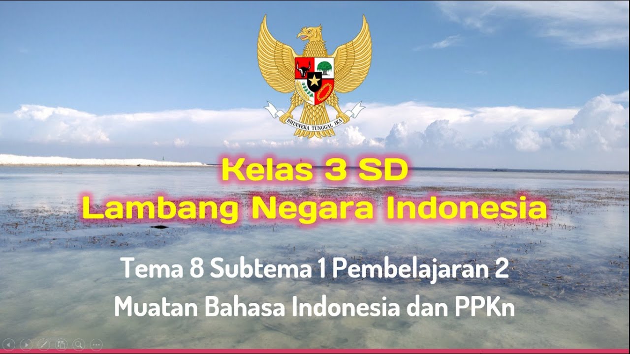 Kelas 3 SD | Tema 8 Subtema 1 Pembelajaran 2 : Lambang Negara | Bahasa ...