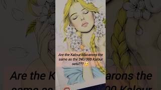 Kalour Macarons vs Kalour 240/300 set | Are they the same?? #coloredpencils #coloringbook  #shorts