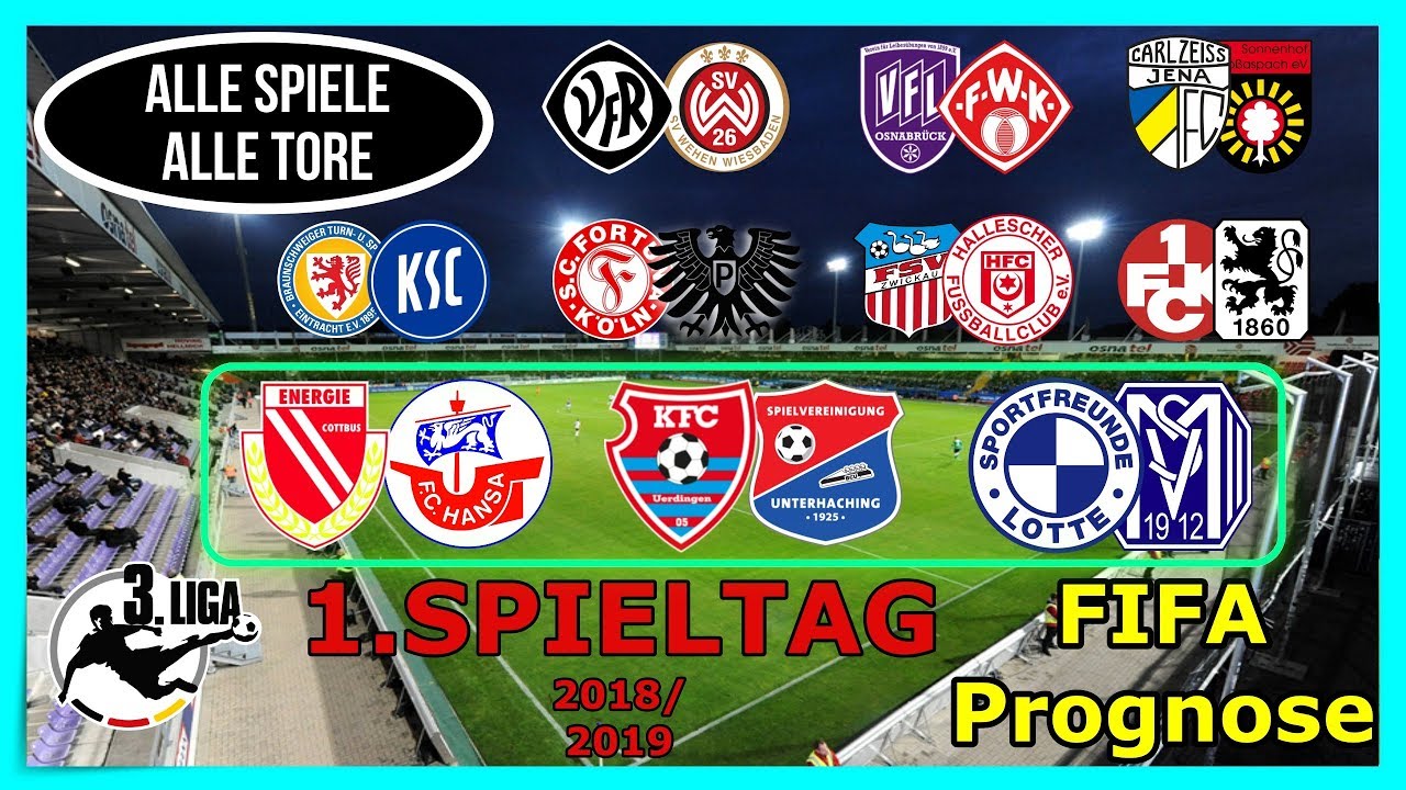 3.Liga I Spieltag 1 I Zusammenfassungen I FIFA 18 Bundesliga Prognose I ...