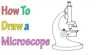 How to Draw a Microscope - VERY EASY