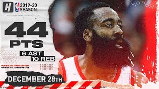 James Harden EPIC 44 Points Full Highlights | Nets vs Rockets | December 28, 2019
