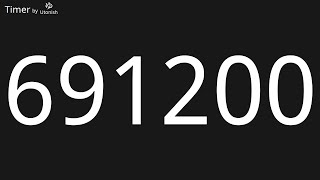 691200 Second Countdown Timer