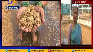 Paddy Crop Damaged at Siddipet Market Yard | After Heavy Rain | Due to Officials Negligence