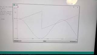 Ramp and Sine wave in Serial Plotter
