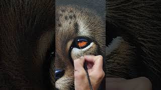 Realism Art. Painting a Cheetah. #artist #art #realism #short #artwork #artgallery #shorts