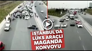 Otoyolda, Ultra Lüks Otomobilli Düğün Konvoyunda “Drift” Terörü