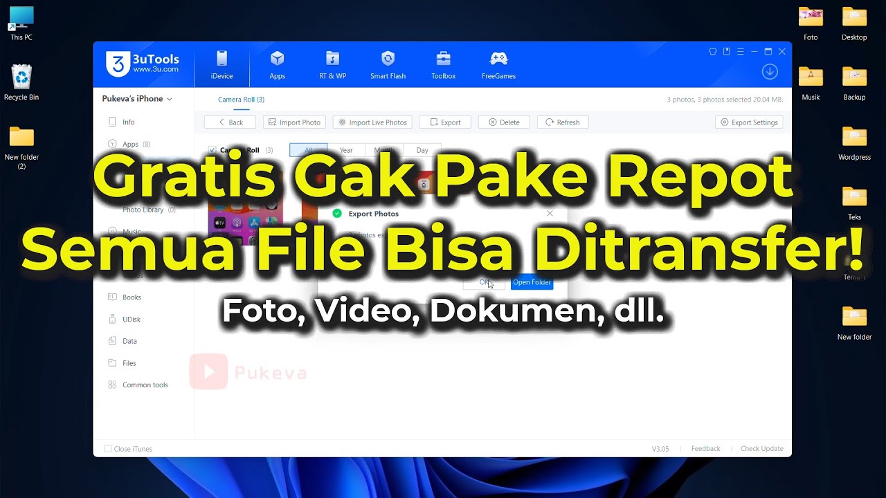 Cara Transfer Atau Memindahkan File IPhone Ke Laptop Dengan 3uTools ...