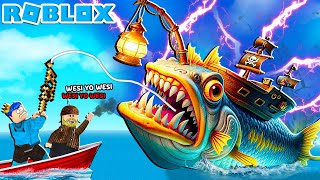 PAK UNAT JADI DUKUN MANCING IKAN DAPAT IKAN RAKSAKSA MEMBAWA KAPAL BAJAK LAUT DI ROBLOX!!